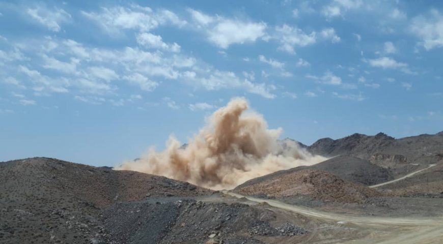 دومین مرحله آتشباری معدن مس تکنار در سال ۱۴۰۰